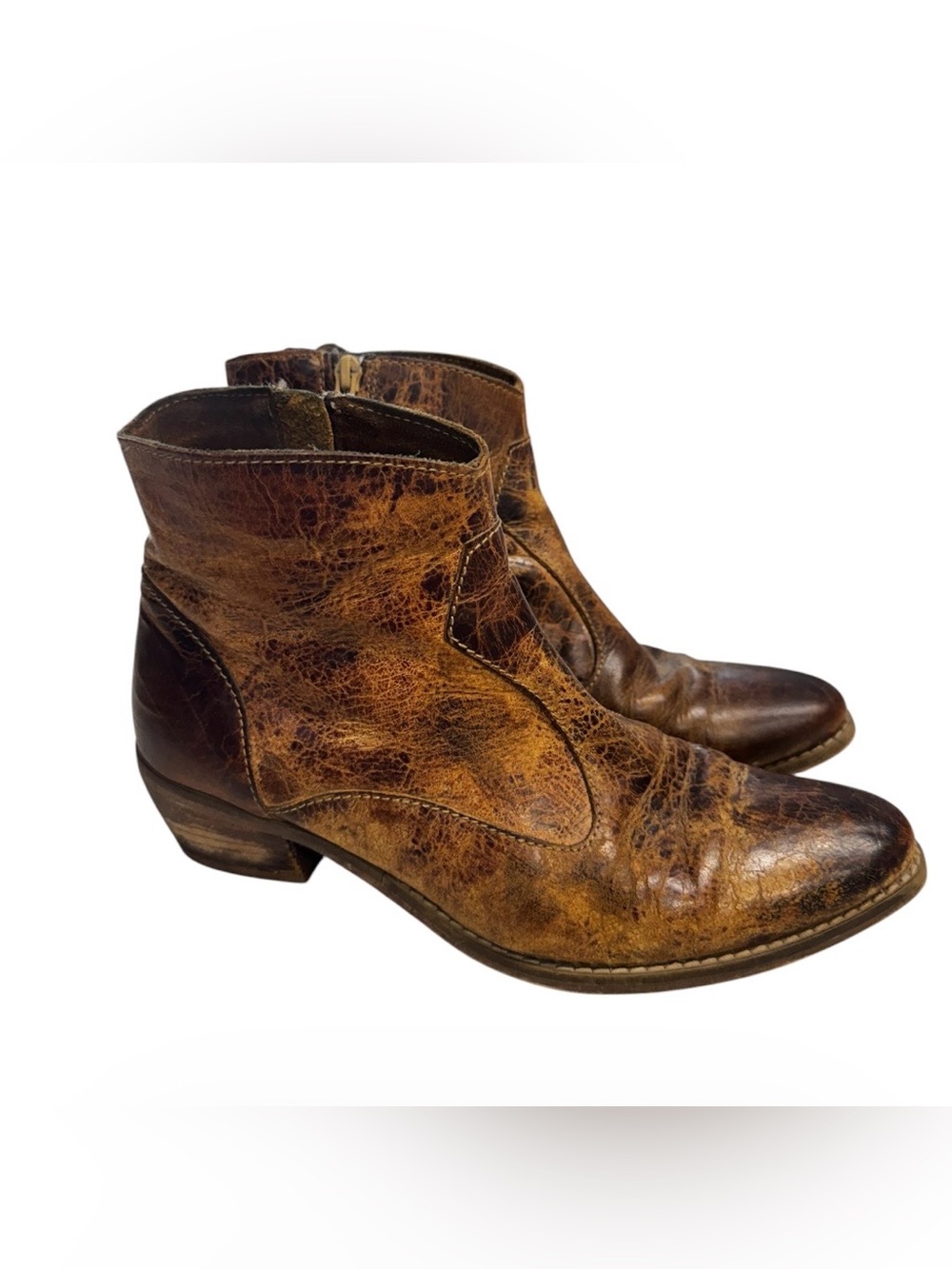 Diba True Women’s Brown Distressed Ankle Boots Size 8